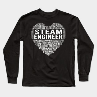 Steam Engineer Heart Long Sleeve T-Shirt